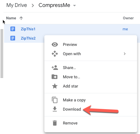 how to view zip files on google drive